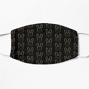 Bad Bunny Face Masks - Bad Bunny (gradient outline) Flat Mask