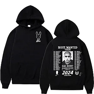 Bad Bunny Hoodie - Bad Bunny Tour 2024 Hoodie Nadie Sabe Lo Que Va Pasar Manana Pullover Hoodies