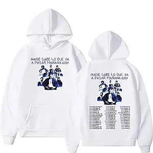 Bad Bunny Hoodie - Bad Bunny Most Wanted Tour 2024 Hoody Nadie Sabe Lo Que Va A Pasar Manana Hip Hop