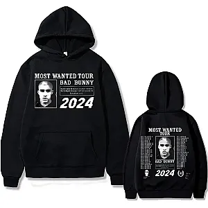 Bad Bunny Hoodie - Most Wanted Tour 2024 Hoodie Nadie Sabe Lo Que Va A Pasar Mañana Hoodies