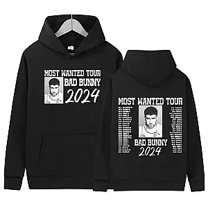 Bad Bunny Hoodie - Retro Most Wanted Tour Dates 2024 (Bad Bunny)