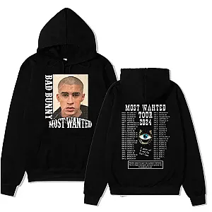 Bad Bunny Hoodie - Rapper MOST WANTED TOUR 2024 Bad Bunny Hoodies