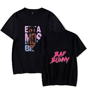 Bad Bunny T-shirt - Rapper Bad Bunny Graphic Printed Double-side T-shirt