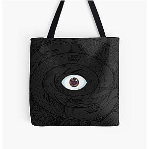 Bad Bunny Bags - Bad Bunny X100Pre Eye Album Cover All Over Print Tote Bag