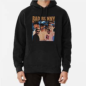 Bad Bunny Hoodies - Bad Bunny Stickers Pullover Hoodie