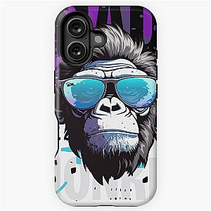 Black Purple Bold Illustrative Tough iPhone Case