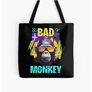 Bad Monkey graffiti style apparel tote bag