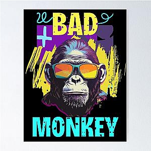 Bad Monkey Graffiti Apparel Poster