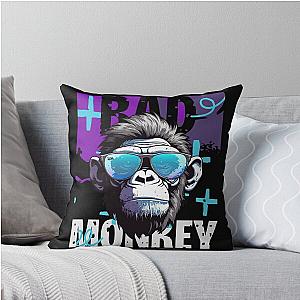 Bad Monkey Rockin Throw Pillow