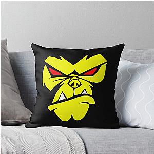 Bad Monkey Street Art Throw Pillow