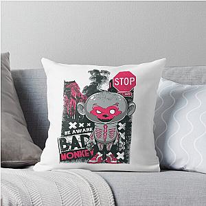 Bad Monkey Throw Pillow