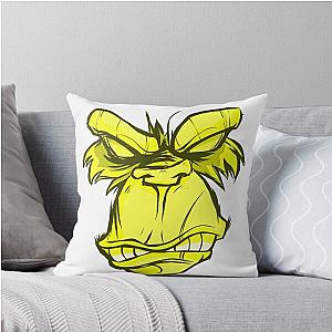 Yellow Monkey Throw Pillow