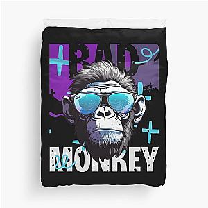 Black Purple Blue Bold Illustrative Duvet Cover