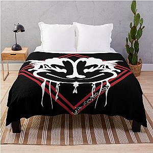 Bad Monkey Mojo Throw Blanket with White Ink