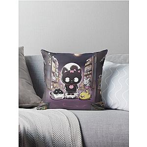 Badtz maru with friends Throw Pillow