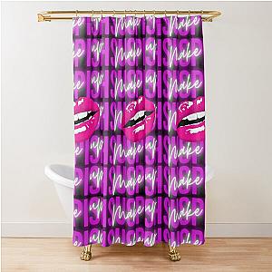 Bailey Sarian Makeup Tshirt - Bailey Sarian Slip Sticker Shower Curtain