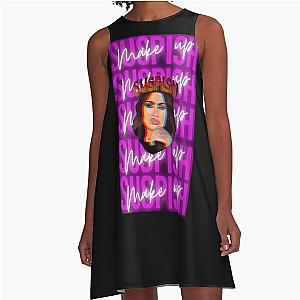 Bailey Sarian Makeup Tshirt - Bailey Sarian Skull Sticker A-Line Dress