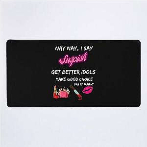 Susspish Nay Nay I Say Tshirt- Bailey Sarian Make Up Tshirt Desk Mat