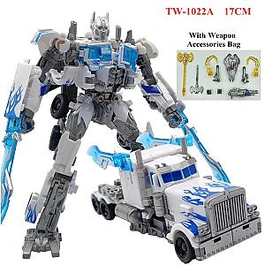 17CM Baiwei TW-1022A With Weapon Car Robot Action Figures Toys