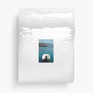 Boat in Bakar Harbour Duvet Cover