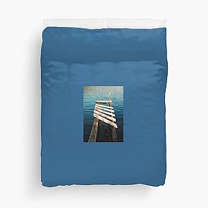 Boardwalk in Bakar Harbour Duvet Cover