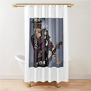 ayam Stevie HAND Ray GUITAR Vaughan bakar Shower Curtain