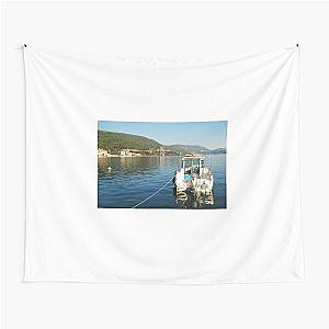 Boat in Bakar Harbour Tapestry