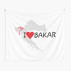 "I Love Bakar" Tapestry