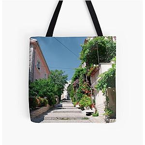 Old Road in Bakar All Over Print Tote Bag