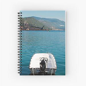 Boat in Bakar Harbour Spiral Notebook