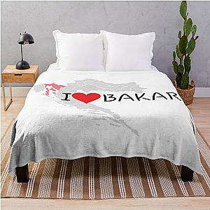 "I Love Bakar" Throw Blanket