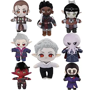 20-30cm Baldur Cos Gate 3 Astarion Mascot Costume Set 8pcs Stuffed Toy Plush