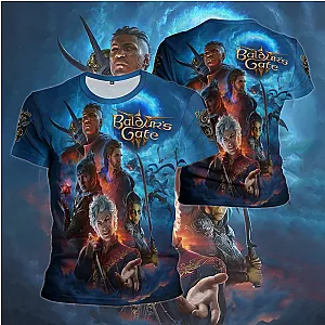 New Game Baldurs Gate 3 3D Print Summer Casual Short Sleeve T-shirt