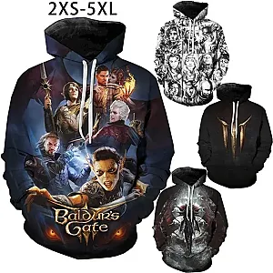 Baldurs Gate 3 Game 3D Printed Hoodies