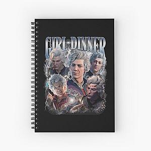 Astarion Baldurs Gate 3 Girl Dinner Vintage Spiral Notebook