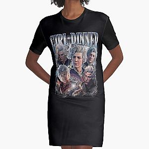 Astarion Baldurs Gate 3 Girl Dinner Vintage Graphic T-Shirt Dress