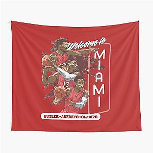 Jimmy Butler Bam Adebayo Vic Oladipo Welcome Miami Tapestry