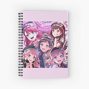 BanG Dream Bandori Moca Tsugumi Ran Tomoe Himari Full Blooming After School Edit Spiral Notebook