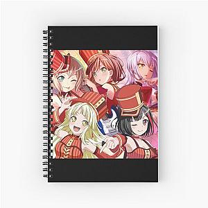 BanG Dream Bandori Lisa Yukina Moca Kokoro Ran Sunlit Smile Star Edit Spiral Notebook