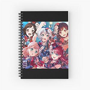 BanG Dream Bandori Ran Moca Tomoe Himari Tsugumi Gorgeous Skies Edit Spiral Notebook