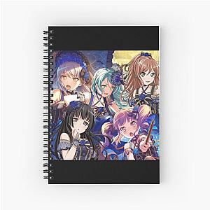 BanG Dream Bandori Sayo Yukina Rinko Ako Lisa Rainy Blue Rose edit Spiral Notebook