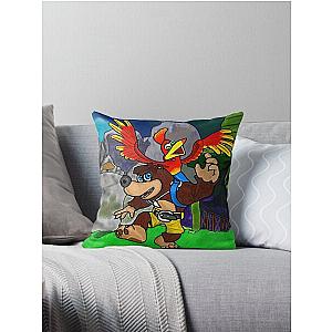 Banjo-Kazooie Raring To Go Throw Pillow