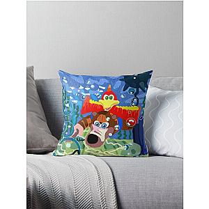 Banjo Kazooie on a Swim Throw Pillow