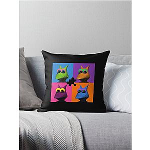 Warhol Kazooie  Throw Pillow