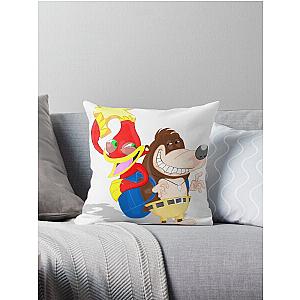 Ren and Stimpy x Banjo-Kazooie Throw Pillow