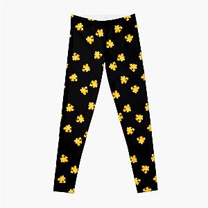 Banjo-Kazooie Jiggy Puzzle Piece Pattern 	 (White) 	 	 Leggings