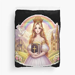 Princess Veriobia with Bible& Barbie Palace and Dove of Peace Duvet Cover