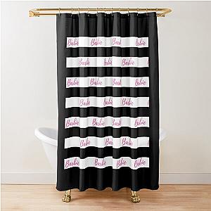 Barbie Black-White Pattern Shower Curtain