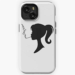 Barbie smoking in black iPhone Tough Case