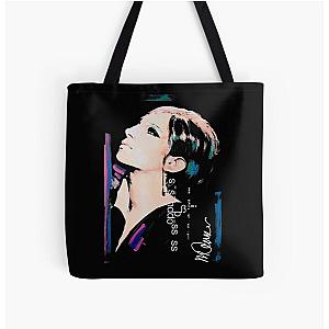 Barbra Streisand Abstract Portrait – Iconic Diva in Artistic Expression All Over Print Tote Bag